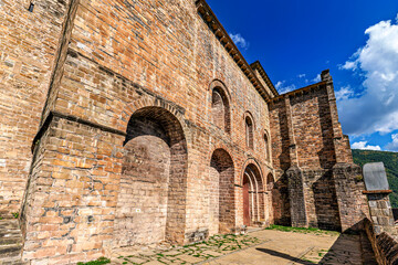 Fototapeta premium Saint Peter, San Pedro Siresa monastery church in Siresa , Huesca , Aragon,Spain