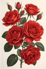 Fototapeta premium bouquet of red roses