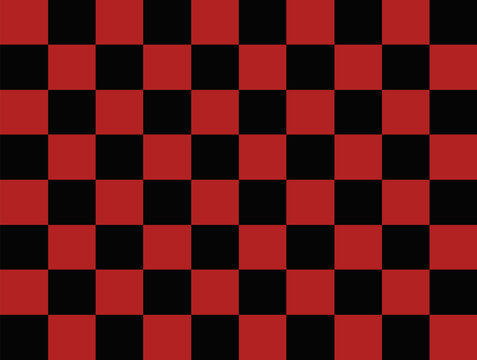 black and firebrick checkerboard pattern vector seamless background