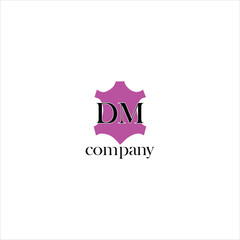 Obraz premium Modern Minimalist DM Company Logo Design with Purple Abstract Emblem