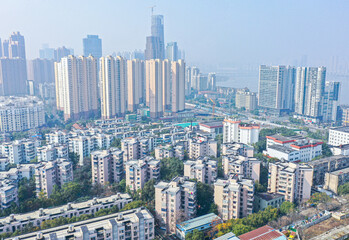 Old and New Buildings Panorama - City Aerial View © LeVan