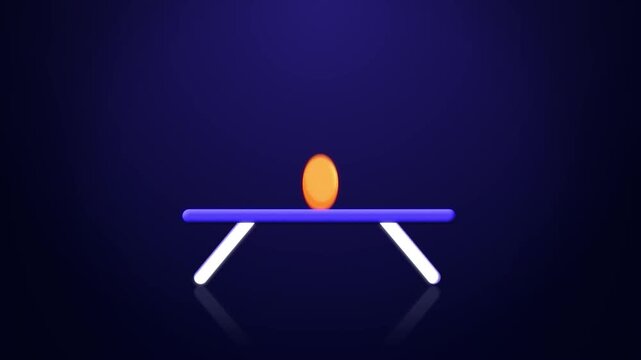 Bouncing Ball Animation with Dynamic Motion on Dark Background
