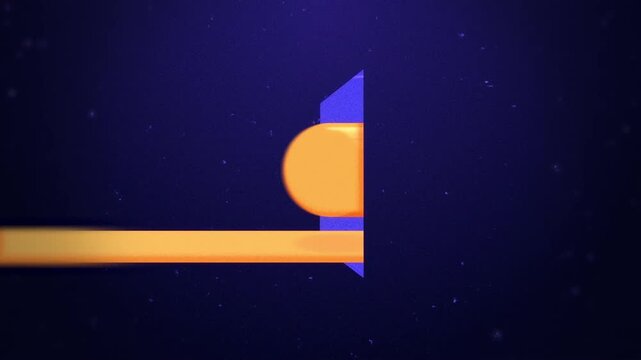 Abstract Ball Passing Through Door Animation Concept