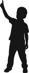 Fototapeta premium Little Boy Vector Illustration children Silhouette