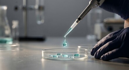Fototapeta premium Professional scientist conducting chemical experiments and medical research in modern laboratory 59