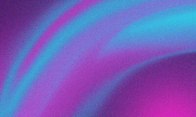 Fototapeta premium Purple blue grainy background with curved lines , abstract website header, poster, wallpaper, banner, backdrop, noise texture effect, copy space 