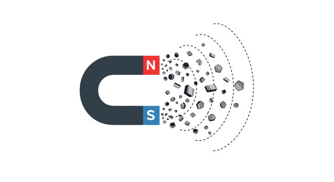 Magnet Attracting Metallic Small Objects.