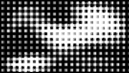 Abstract halftone dot pattern forming smooth gradient background. Perfect for graphic design, texture overlays, and retro effects.