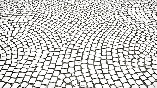Cobblestone pavement texture pattern outdoor ground surface historic street design background