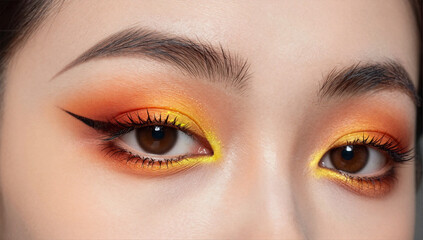Obraz premium Creative Artistry Showcase Featuring Vibrant Orange Hues