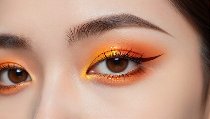 Obraz premium Creative Artistry Showcase Featuring Vibrant Orange Hues