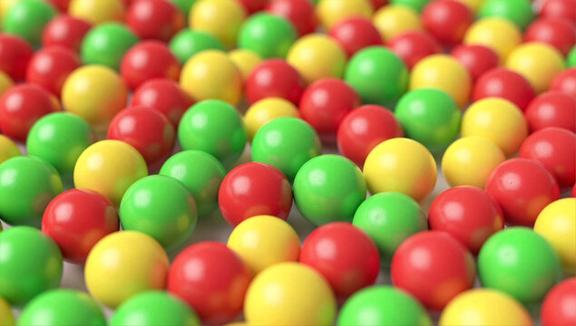 Vibrant Candy Pop Spheres Geometric Fun Background