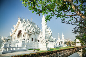 wat Rong Khun The famous White Temple in Chiang Rai, Thailand