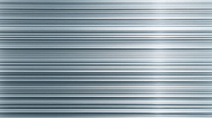 Fototapeta premium Abstract silver metal background with horizontal parallel lines and realistic metallic reflection.