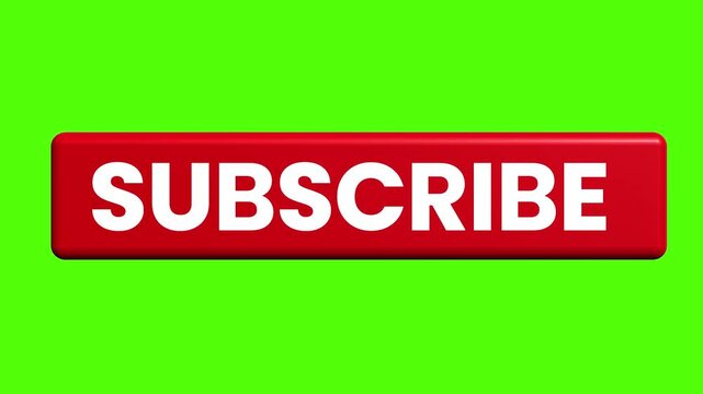 Subscribe Button: Bold red subscribe button on a vibrant green backdrop, perfect for driving engagement.