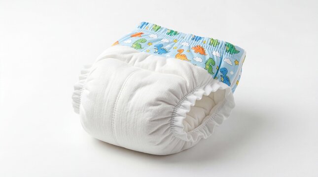 Reusable absorbent training pants with a colorful dinosaur pattern for toddlers during potty training