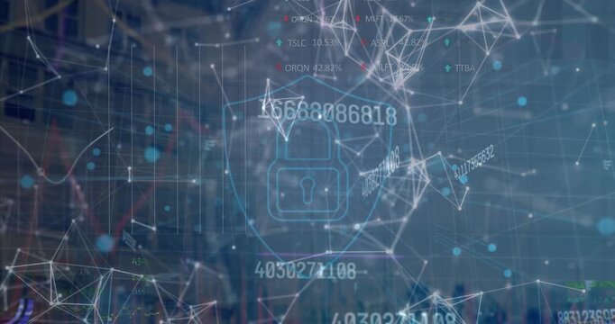 Vertical video: Shield lock showing numbers while live input driving nodes and bars for security