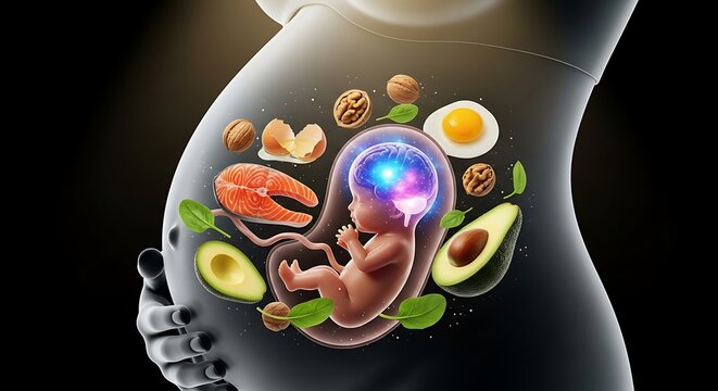 Prenatal Brain Development and Nutrition Concept