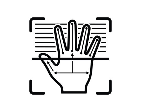 Hand scan authentication biometric identification palm scanner system