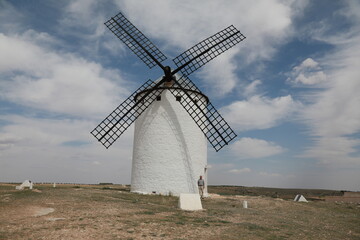 Obraz premium village of campo de criptana, spain, castilla la mancha