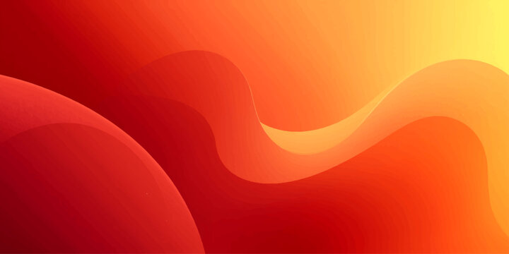 Abstract orange and red wave background illustration featuring a vibrant vector design with flowing yellow lines and a gradient light pattern for a modern business wallpaper texture
