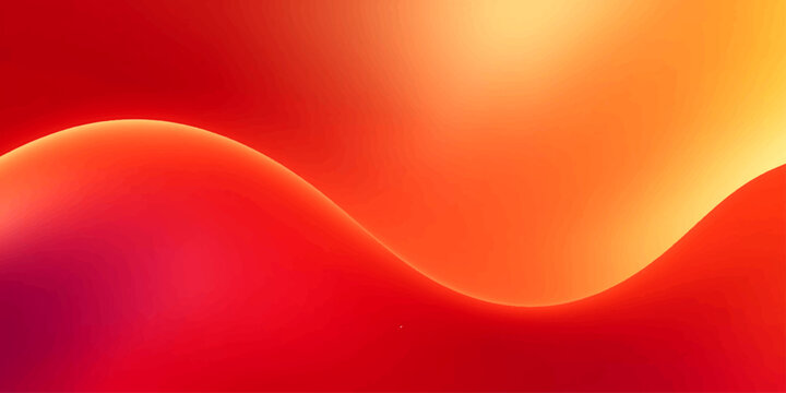 A flowing red and yellow abstract vector illustration features orange waves and light curves in a motion design backdrop for a fire energy wallpaper texture
