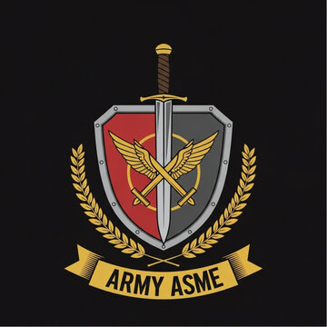 Army ASME Shield Emblem with Swords.