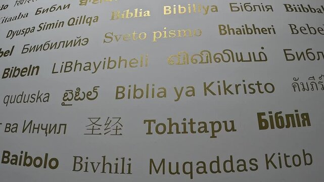 The Bible, written in many different languages
