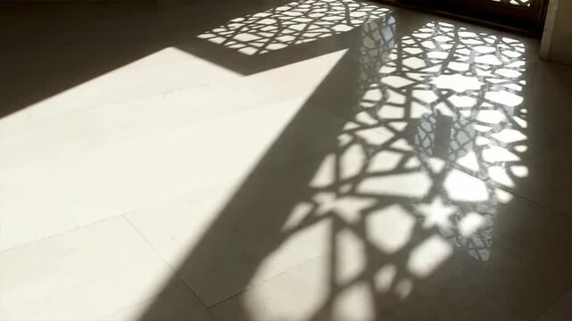 Intricate Shadows on Floor from Latticework.