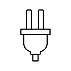 Obraz premium Simple Line Drawing of Electrical Plug.