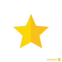 Obraz premium Yellow Star Icon Simple Design Element.