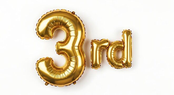 Golden 3rd anniversary balloon decoration