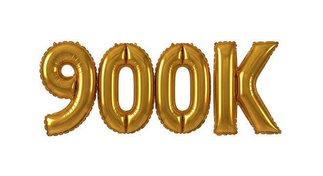 Golden 900k celebration milestone marker