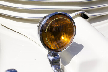 Close up of an amber car light © Edward
