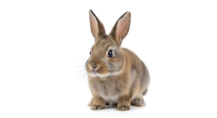 Obraz premium Rabbit portrait on white background pet animal mammal studio shot