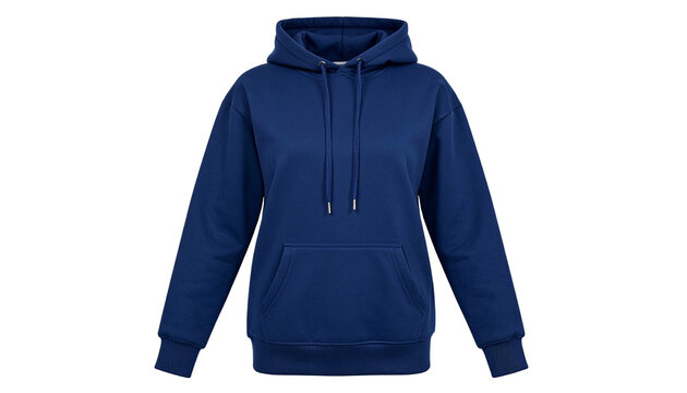 Eleganter dunkelblauer Fleece-Hoodie f&uuml;r Damen