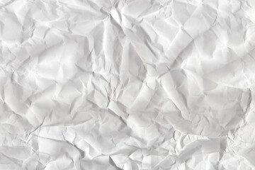 Fototapeta premium Scanned handmade crumpled paper texture. Detailed white background in grunge style. Digital illustration.