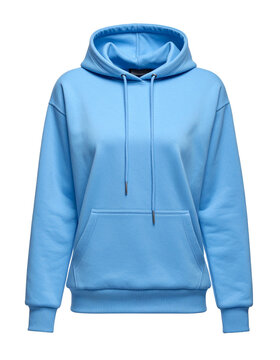 Gem&uuml;tlicher hellblauer Fleece-Hoodie f&uuml;r Damen