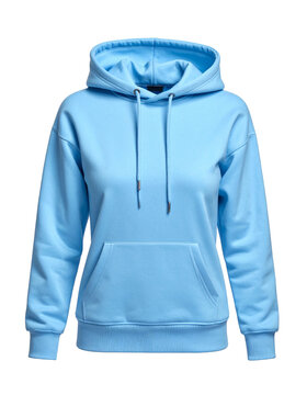 Gem&uuml;tlicher hellblauer Fleece-Hoodie f&uuml;r Damen