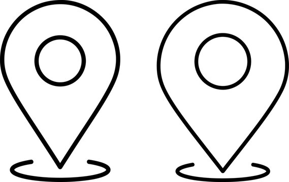 Green map pin icons on white background for location and navigation concepts