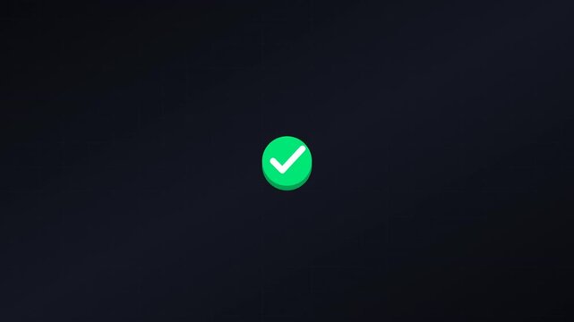 Interactive UI element showcasing a successful digital confirmation process, transitioning from a clickable button to a vibrant green completion