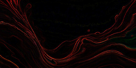 Vector Abstract Red Fluid Flow Artistic lines of red paint merge, creating a striking visual, evoking emotion and movement in the liquid form.  © Zìyóu