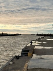 Fototapeta premium Porto canale di Fiumicino, Italy
