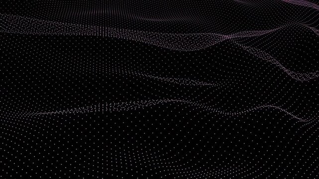 Pink Particle Grid Flowing Waves Motion Graphics Abstract Background A futuristic digital landscape for technology data visualization and creative
