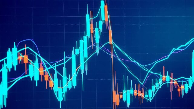 Financial market data chart