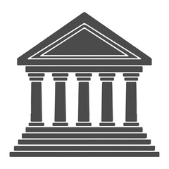 Obraz premium Classical Building Icon Museum Bank Court Architecture and Historic Structure Symbol