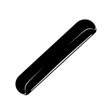 Flat Bone Folder Silhouette for Precise Leather Creasing and Bookbinding