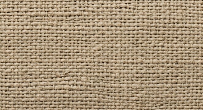 Natural burlap fabric texture background with woven pattern of rustic brown hemp material
