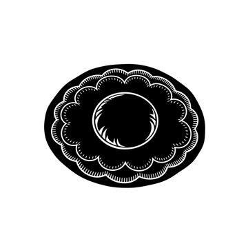 Leather Concho Silhouette for Decorative Metal Discs and Western Detailing