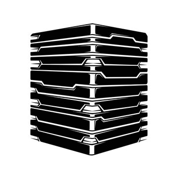 Hydrogen Fuel Cell Stack Silhouette for Clean Energy Generation and Innovation